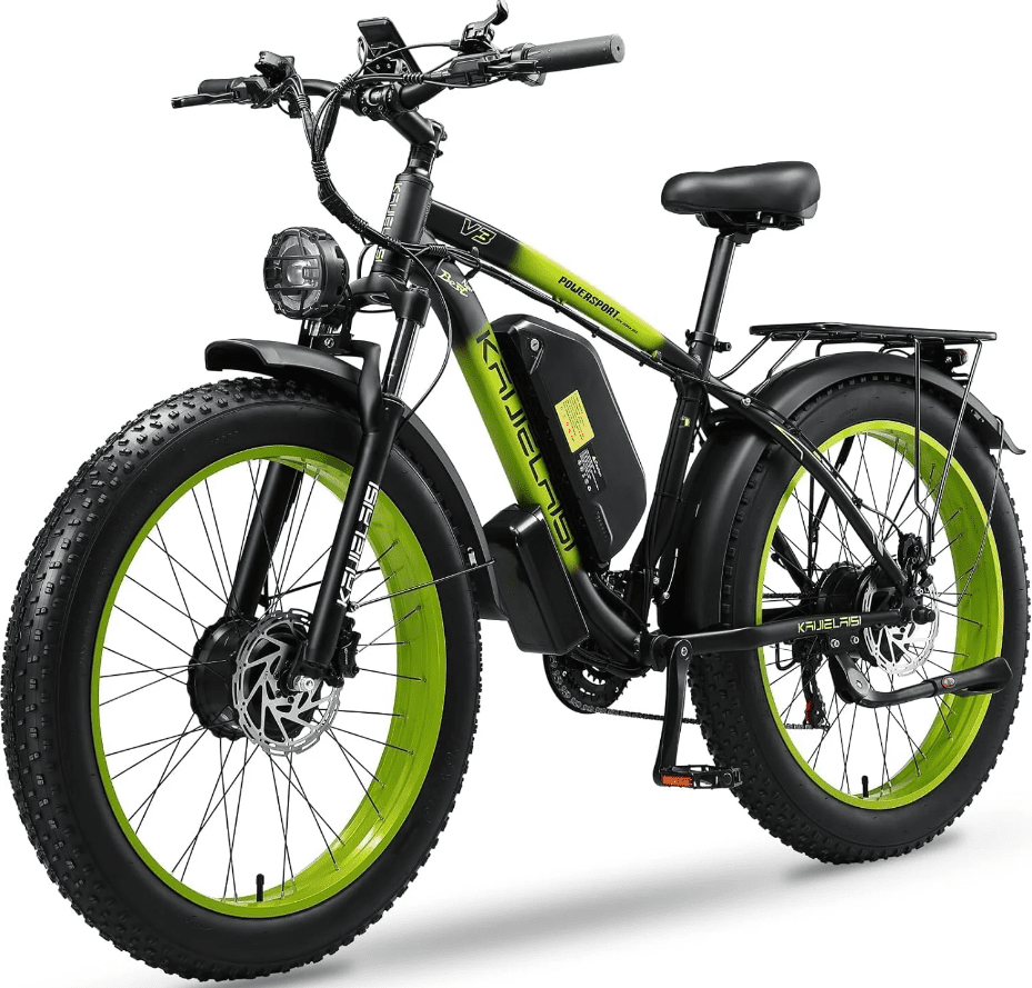 KAIJIELAISI V3 Peak 4000W Dual Motor Electric Bike for Adult,26 Inch Fat Tire All Terrain Electric Bike with 48V 23AH 1104WH Removable Samsung Battery Long Range E Bike,Shimano 21Speed Electric Dirt Bikes for Men - Image 3