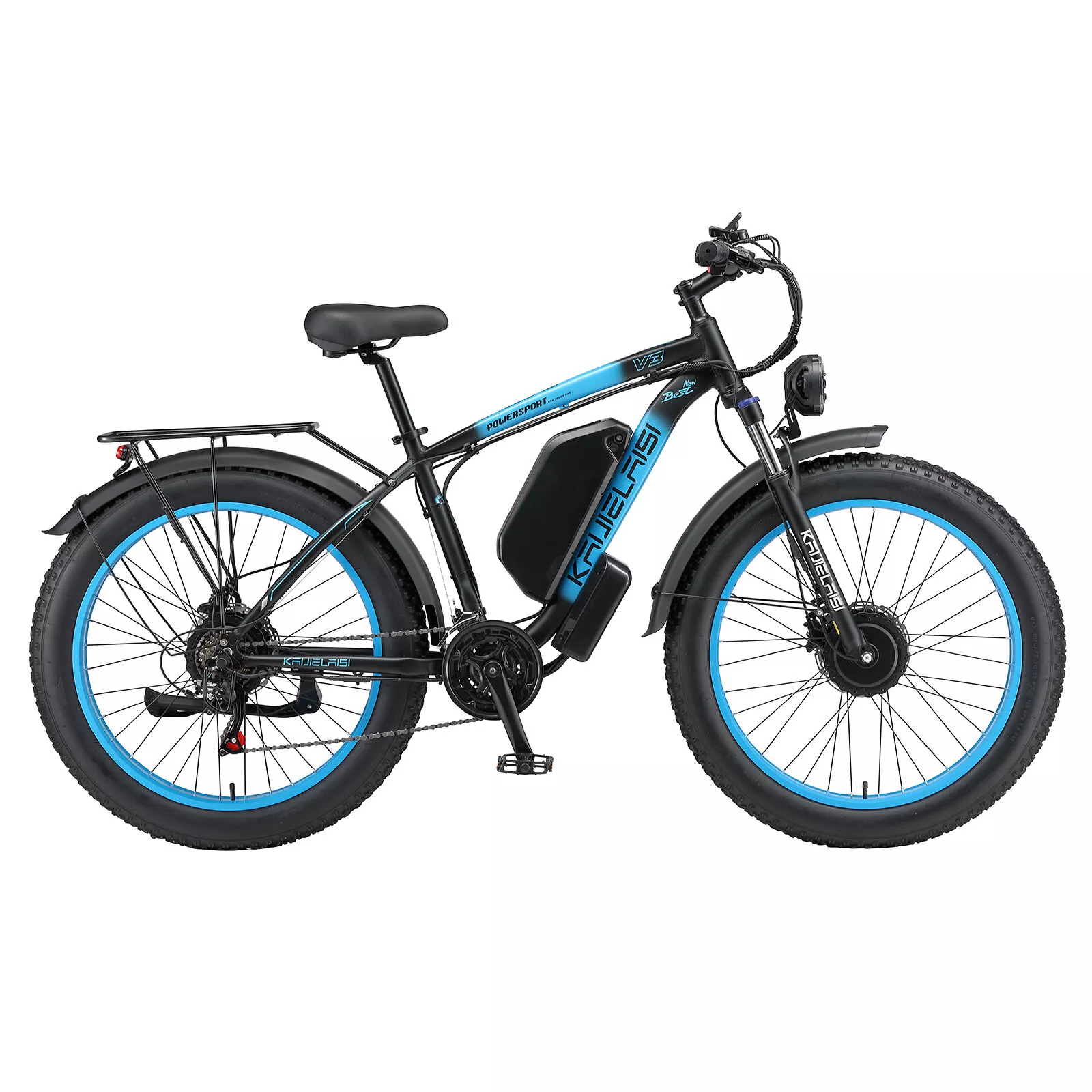 KAIJIELAISI V3 Peak 4000W Dual Motor Electric Bike for Adult,26 Inch Fat Tire All Terrain Electric Bike with 48V 23AH 1104WH Removable Samsung Battery Long Range E Bike,Shimano 21Speed Electric Dirt Bikes for Men - Image 11