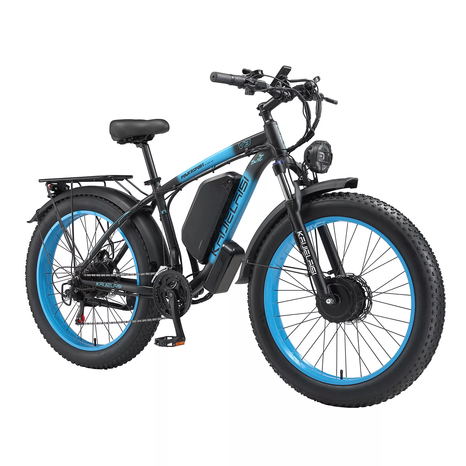 KAIJIELAISI V3 Peak 4000W Dual Motor Electric Bike for Adult,26 Inch Fat Tire All Terrain Electric Bike with 48V 23AH 1104WH Removable Samsung Battery Long Range E Bike,Shimano 21Speed Electric Dirt Bikes for Men - Image 9