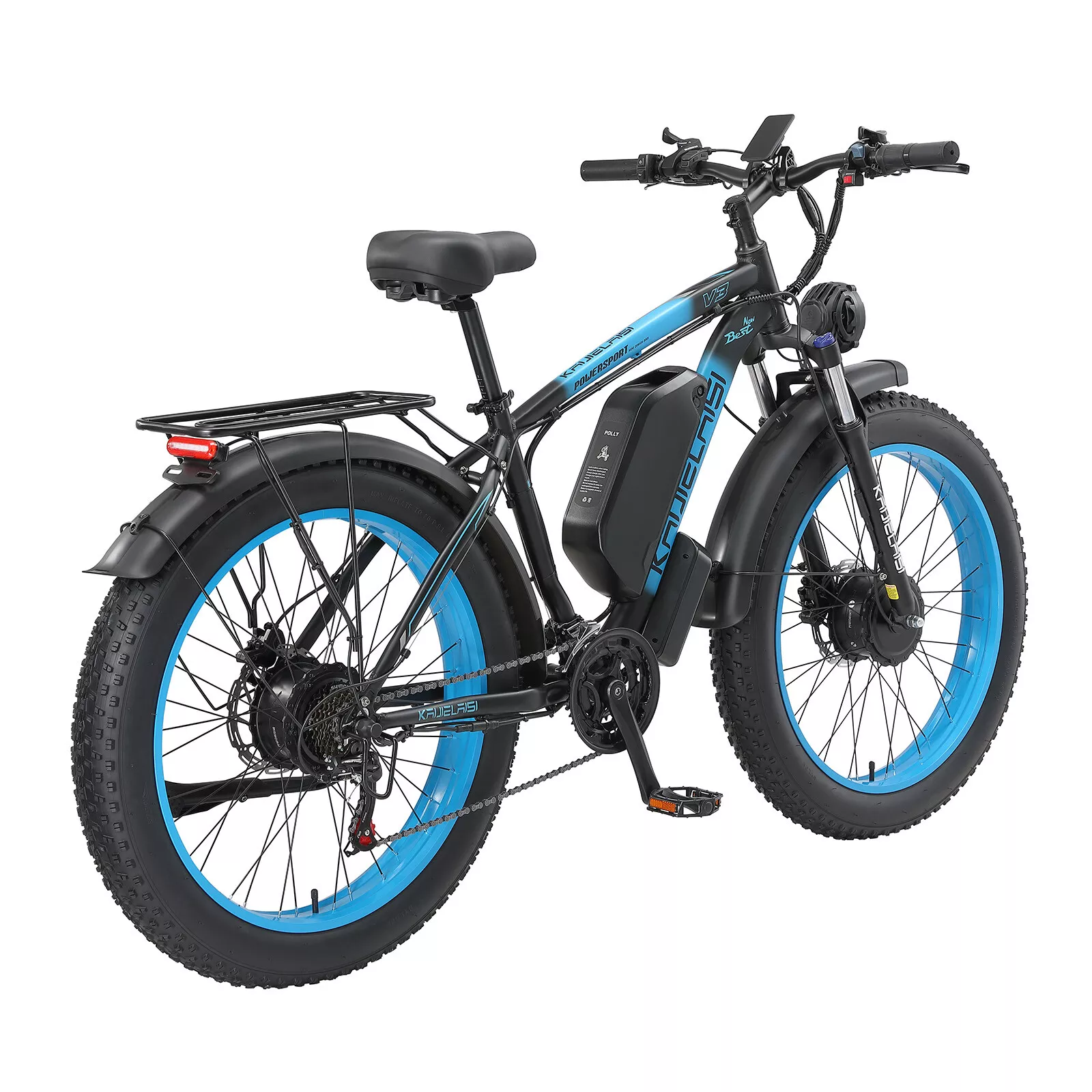 KAIJIELAISI V3 Peak 4000W Dual Motor Electric Bike for Adult,26 Inch Fat Tire All Terrain Electric Bike with 48V 23AH 1104WH Removable Samsung Battery Long Range E Bike,Shimano 21Speed Electric Dirt Bikes for Men - Image 8