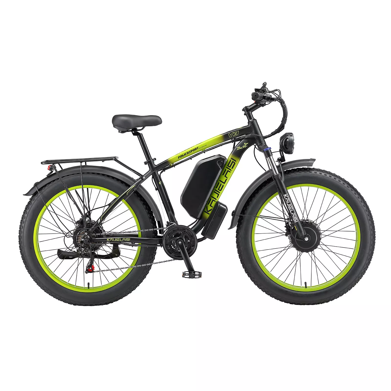 KAIJIELAISI V3 Peak 4000W Dual Motor Electric Bike for Adult,26 Inch Fat Tire All Terrain Electric Bike with 48V 23AH 1104WH Removable Samsung Battery Long Range E Bike,Shimano 21Speed Electric Dirt Bikes for Men - Image 15