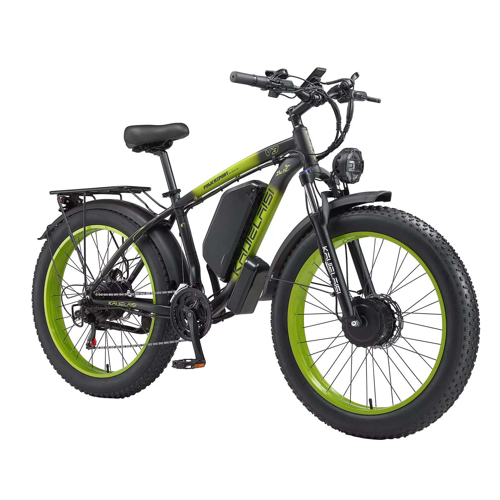 KAIJIELAISI V3 Peak 4000W Dual Motor Electric Bike for Adult,26 Inch Fat Tire All Terrain Electric Bike with 48V 23AH 1104WH Removable Samsung Battery Long Range E Bike,Shimano 21Speed Electric Dirt Bikes for Men - Image 13