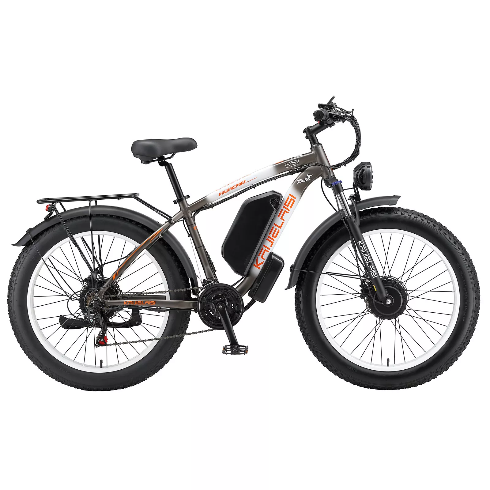 KAIJIELAISI V3 Peak 4000W Dual Motor Electric Bike for Adult,26 Inch Fat Tire All Terrain Electric Bike with 48V 23AH 1104WH Removable Samsung Battery Long Range E Bike,Shimano 21Speed Electric Dirt Bikes for Men - Image 6