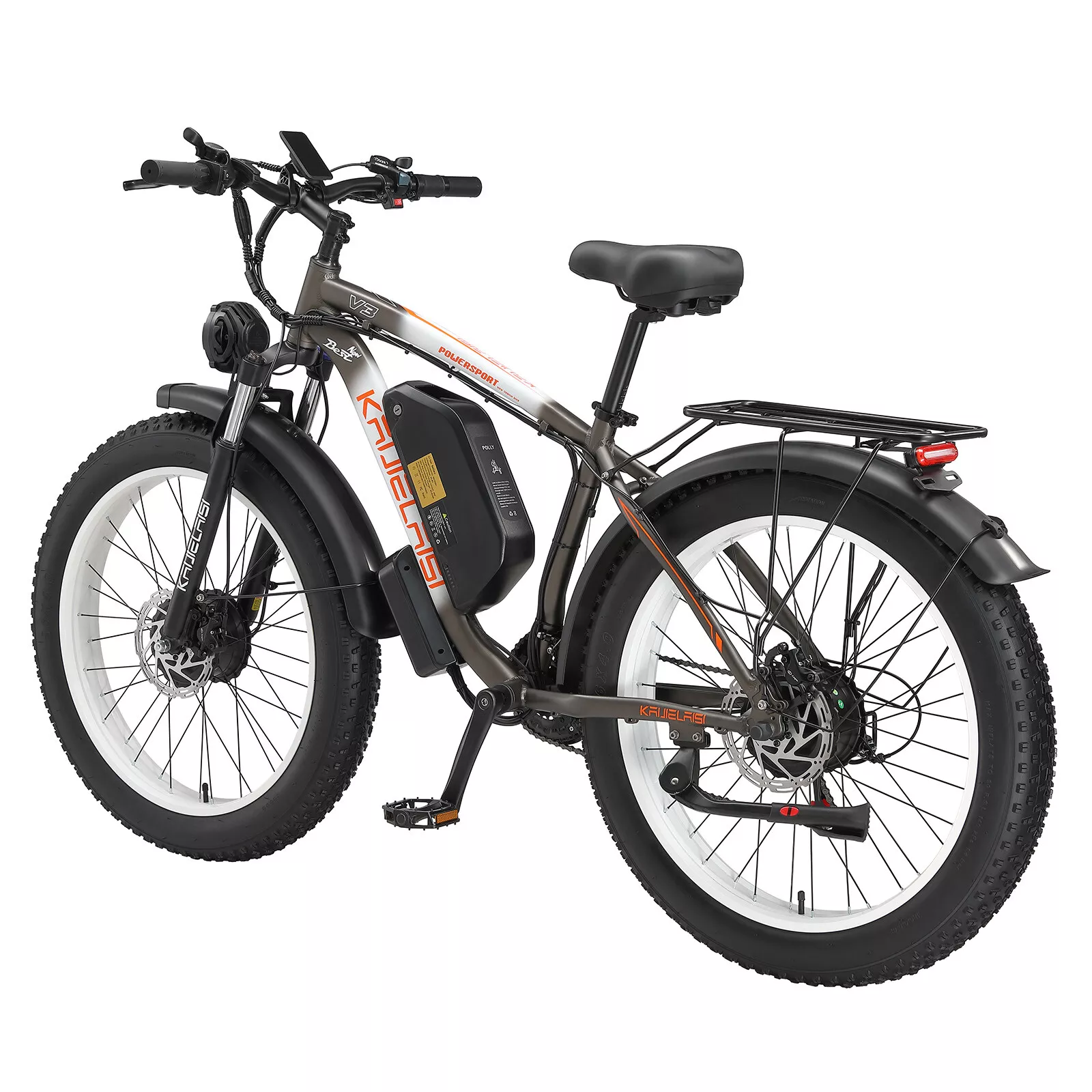 KAIJIELAISI V3 Peak 4000W Dual Motor Electric Bike for Adult,26 Inch Fat Tire All Terrain Electric Bike with 48V 23AH 1104WH Removable Samsung Battery Long Range E Bike,Shimano 21Speed Electric Dirt Bikes for Men - Image 5